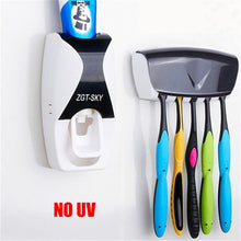 Load image into Gallery viewer, ONEUP Antibacteria Ultraviolet Toothbrush Holder Sterilizer Automatic Toothpaste Dispenser Squeezer Bathroom Accessories Set
